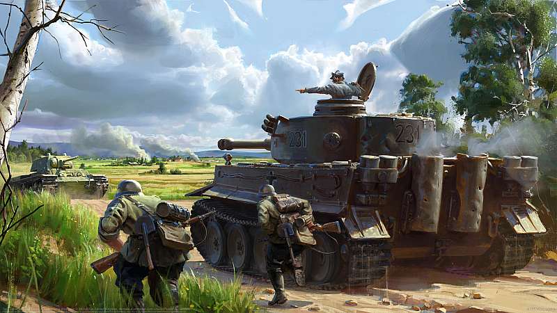 Tank Squad key illustration: A Tiger's close encounter fondo de escritorio