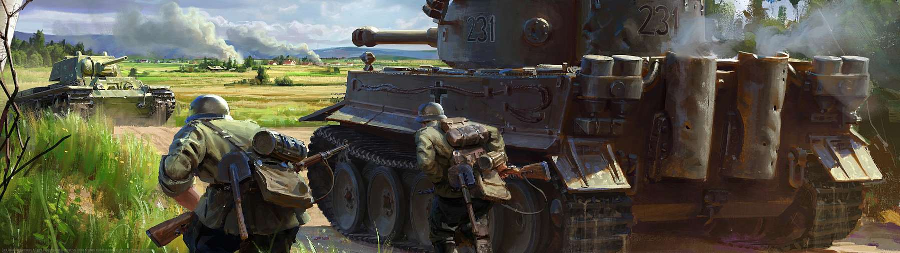 Tank Squad key illustration: A Tiger's close encounter ultra ancha fondo de escritorio