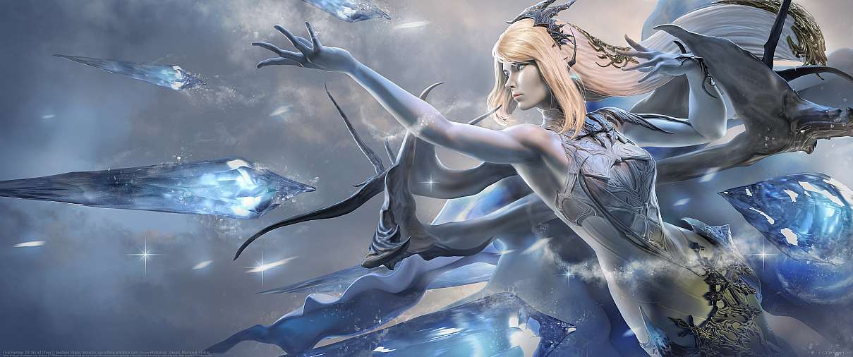 Final Fantasy XVI fan art Shiva ultra ancha fondo de escritorio